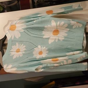 Light blue daisy sweater